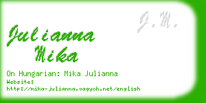 julianna mika business card